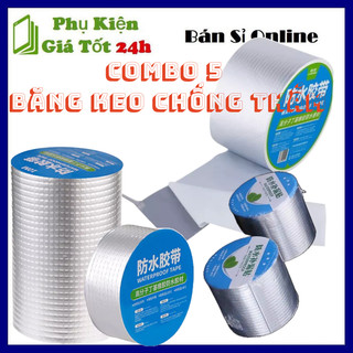 Combo 5 băng keo chống thấm siêu dính mọi bề mặt.Cuộn băng keo 5cm/10cm/15cm/20cm chụi nhiệt tôt