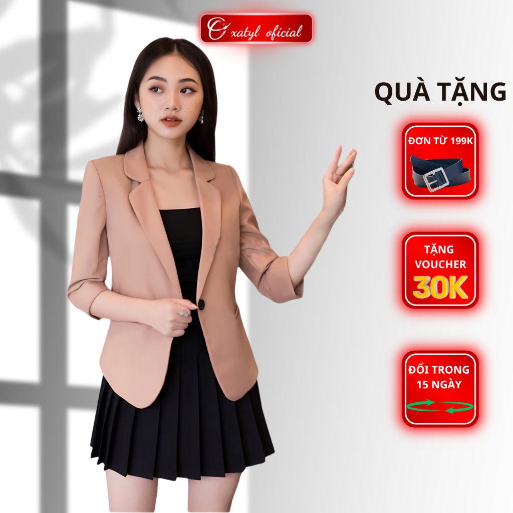 Áo Vest nữ công sở Oxatyl A003 tay lỡ 1 lớp chất liệu vải mềm mịn cao cấp | BigBuy360 - bigbuy360.vn