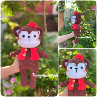 Khỉ con dễ thương bằng len