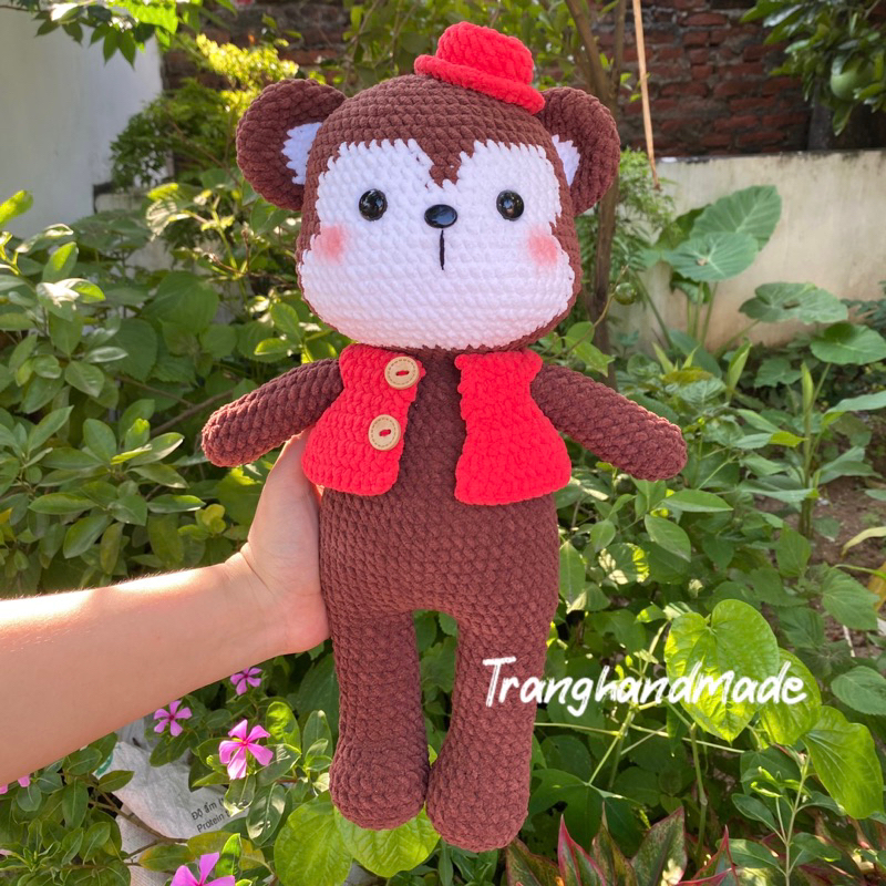 Khỉ con dễ thương bằng len