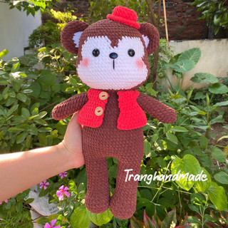 Khỉ con dễ thương bằng len