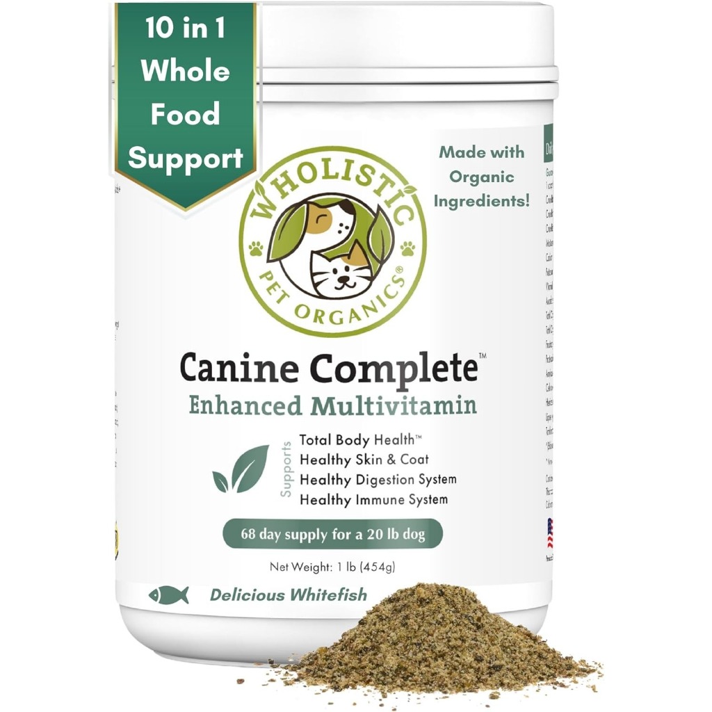 Bột Bổ Vitamin Tổng Hợp Cho Chó Mèo, Wholistics Pet Organics Canin Complete, 100% Hữu Cơ
