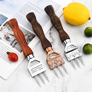 Cây đục đá bartender cán gỗ - Ice pick 3 fork