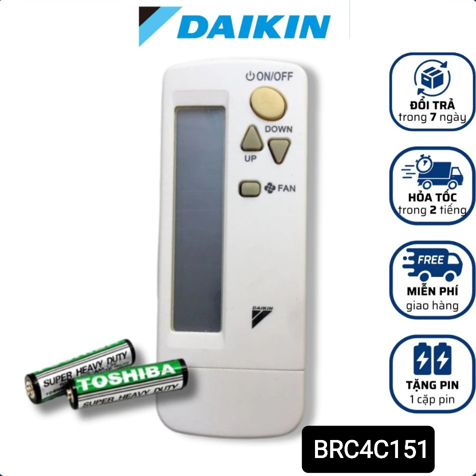 Remote Daikin âm trần BRC4C151 Bảo hành năm chính hãng
