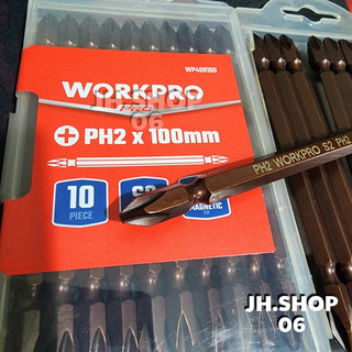 Mũi bắt vít máy bake 6mm workpro chính hãng ph2 x 100mm wp408160