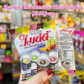 Kẹo bông marshmallow nhân trái cây - gói 18gram