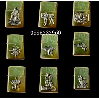 Hình dán, Embelm dán Zippo đồng nguyên khối chủ đề Marl
