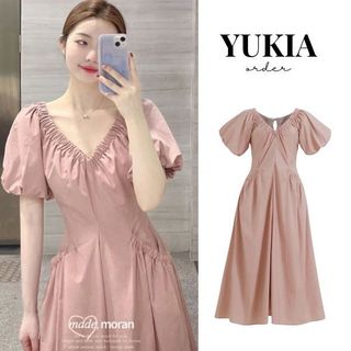 (Order) Váy đầm dáng dài tay ngắn phong cách nhẹ nhàng sang chảnh hàng Quảng Châu loại 1