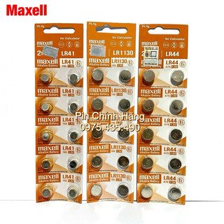 Pin LR1130/189/AG10 Maxell Chính Hãng Vỉ 10 Viên