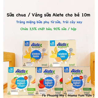 Date 12/2024- 2025 Váng sữa/Sữa chua Alete cho bé 10 tháng 10m nội địa Đức đi air