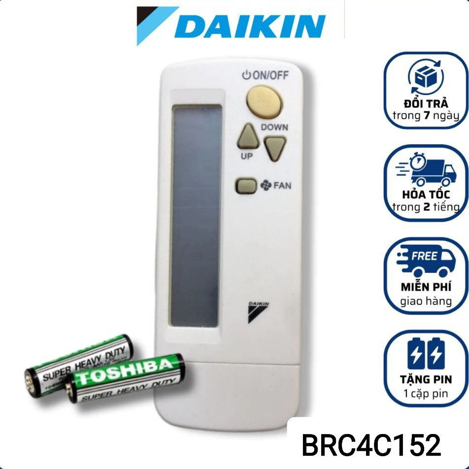 Remote Daikin BRC4C152 Chính hãng Bảo Hành 1 năm