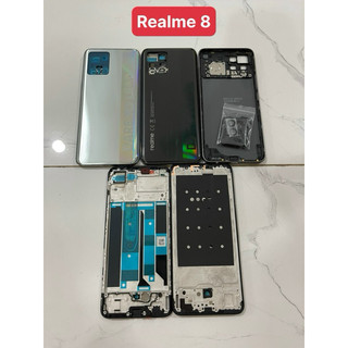 Vỏ bộ realme 8 zin vỏ + xương + khay sim kính cam