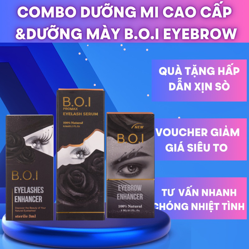 combo 3 cây : 2 dưỡng mi + 1 dưỡng mày BOI CAO CẤP ( mẫu mới) NEW