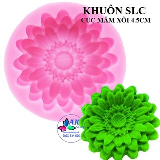 Khuôn silicon hoa cúc mâm xôi 4.5cm