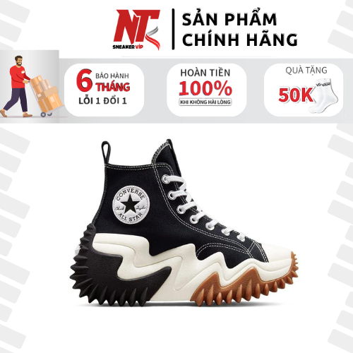 Giày Sneaker Converse run motion cao cổ màu đen ( Full box)