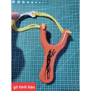 mã01 ná cao su gỗ báo kèm 2 dây