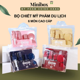 Bộ dụng cụ chiết mỹ phẩm du lịch 6 món cao cấp TRAVEL, màu ngẫu nhiên | Minibox