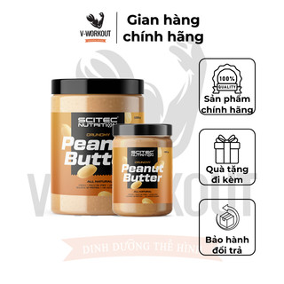 Bơ đậu phộng chay | peanut butter | scitec nutrition | 400g | 1000g | nạp năng lượng, tăng cơ