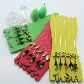 Mồi muỗi giả ngũ sắc chuyên câu lure cá mương, rô phi, thiểu ,ngão,...buộc sẵn + 5 hạt trợ lực