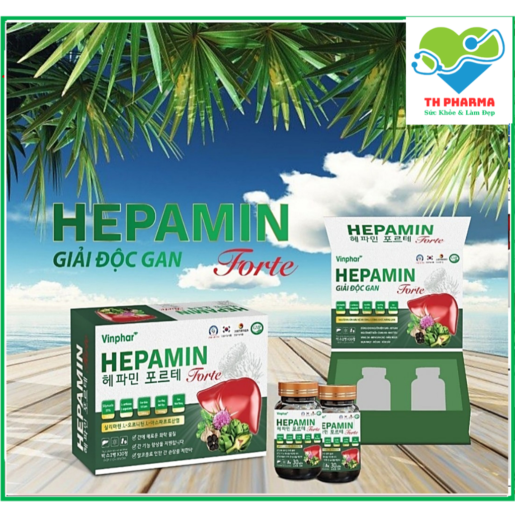Viên Uống Giải  Độc Gan Hapamin giúp  Thải Độc Gan giảm Viêm Gan ,Hạ Men Gan,Tăng Cường Chức Năng Gan- hộp 2 lọ 60 viên