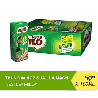 Thùng 48 hộp sữa lúa mạch Nestle Milo 180ml