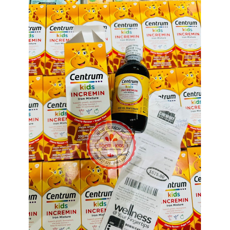 [ĐỦ BILL DATE 2026] Siro Centrum kids cho trẻ ăn ngon - hàng Úc đủ bill đi air