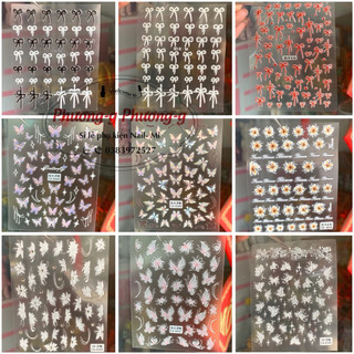 Sticker nổi 5D nail - Sticker bướm 5D nail - Sticker nơ nổi 5D hottrend trong ngành làm móng