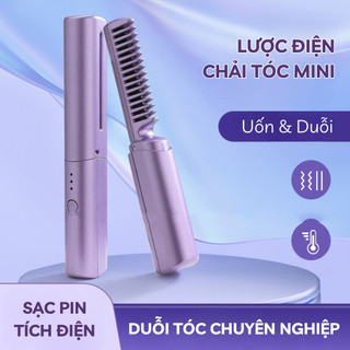 Lược Điện Chải Thẳng Tóc Không Dây, Lược Điện Uốn Duỗi Tóc Đa Năng bỏ túi tiện lợi