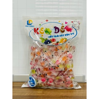 1KG kẹo dẻo cốt trái cây mềm lột vỏ mix vị Đại Long siêu ngon - đồ ăn vặt