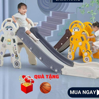 Cầu trượt cho bé trong nhà hình khủng long,robot có gấu phát nhạc,bóng rổ mẫu mới nhất 20024