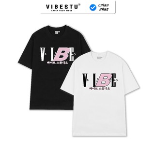 Áo Thun Local Brand VIBESTU Style Hàn Quốc, Áo Thun Unisex Nam Nữ Form Oversize 250Gsm 100% Cotton
