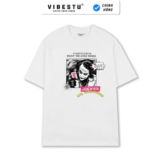 Áo Thun Local Brand VIBESTU Joker , Áo Thun Unisex Nam Nữ Form Oversize 250Gsm 100% Cotton