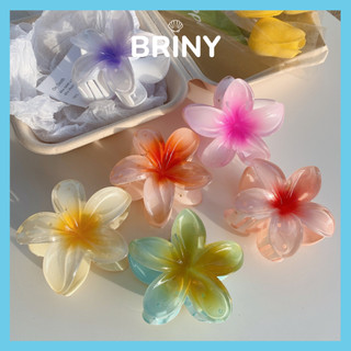 Kẹp Tóc Hoa sứ kẹp càng cua Kẹp tóc hoa Nhiều Màu Sắc Phong Cách Hawaii Briny H02