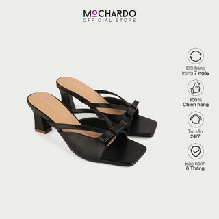 Dép Cao Gót Nữ MOCHARDO Quai Chéo Đính Nơ Cách Điệu 6cm MC.308