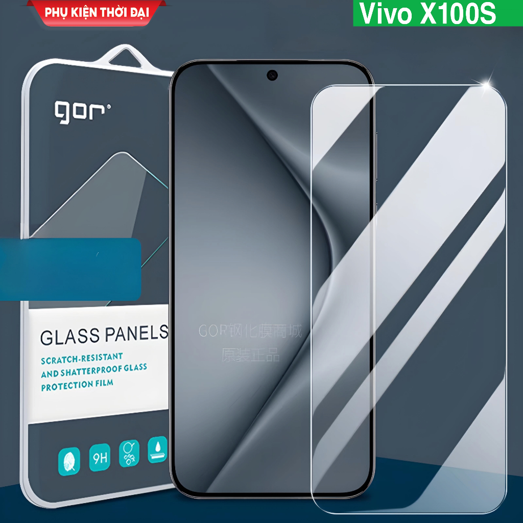 Cường lực Gor Vivo X100S / X200 Pro Mini / iQOO 13 trong suốt trơn mượt chất kính đẹp tặng keo mép