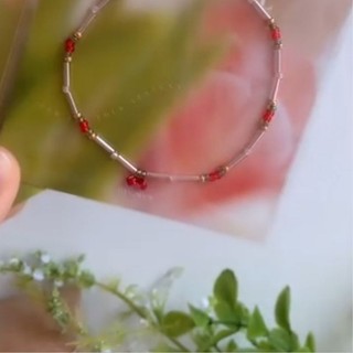 Vòng tay/Nhẫn hạt cườm Cherry (Mẫu mới)