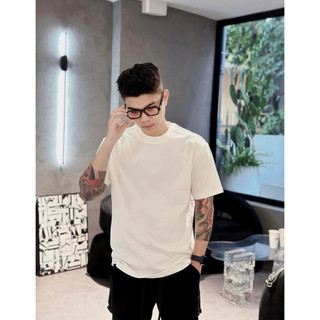Áo thun trơn nam nữ bản đen trắng siêu sang-Áo cộc trơn