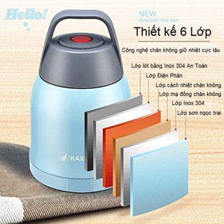  Bình Giữ Nhiệt  Nóng   Lạnh  Bình Ủ Cháo Không Cần Nấu Bằng Inox 600ml 