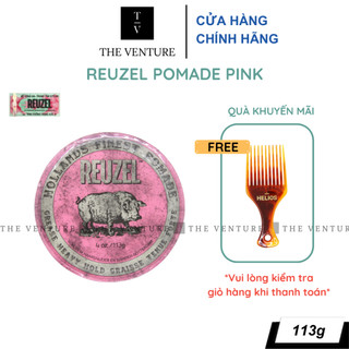 Sáp Vuốt Tóc Reuzel Pink Pomade Grease Heavy Hold Chính Hãng Pomade Heo Hồng