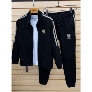 Quần áo thu đông nam,Bộ nỉ nam,Bộ thể thao nam thu đông bộ logo thêu hổ