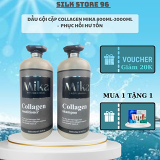 Dầu Gội Cặp MiKa 800 - 2000ml [Silk Store 96] - Dưỡng Tóc, Kích Mọc Tóc, Phục Hồi Tóc Hư Tổn, Giảm Rụng Tóc, Thơm Lâu