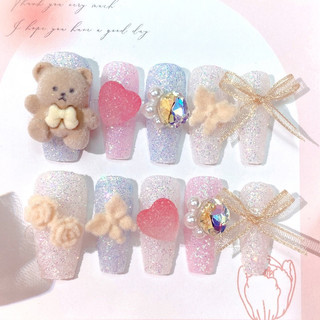 Set 3 Charm gấu trang trí móng tay