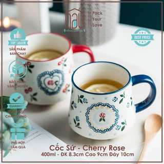 Cốc thuỷ tinh, sứ; rất tiện lợi dùng uống trà sữa, nước...