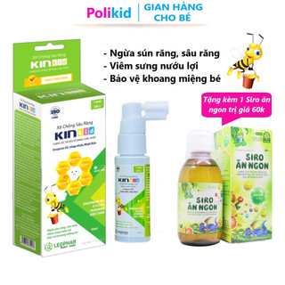Polikid | Xịt Chống Sâu Răng Kinkid 30ml - Ngừa sâu răng, sún răng, sưng nướu, bảo vệ khoang miệng
