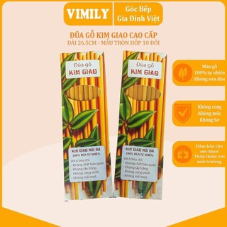 Đũa Kim Giao (Mạy Tác) Hàng Đóng Hộp Cao Cấp Mẫu Tròn Hàng Chọn  (Loại A - 10 Đôi)