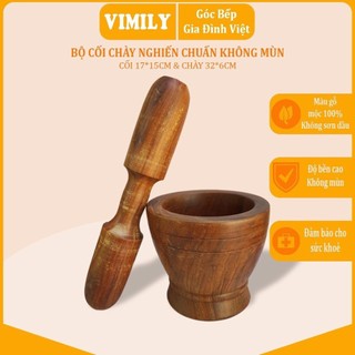 Bộ Cối Chày Bằng Gỗ Nghiến Kích Cỡ Loại To