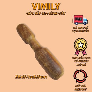 chày gỗ nghiến núi đá giã tôm,cua kích thước (vuông 5cm dài 27cm)