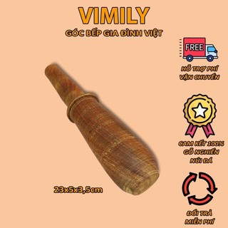 chày gỗ nghiến 1 đầu giã tôm,cua kích thước (đầu to 5cm dài 23cm)