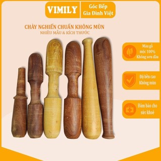 chày gỗ nghiến núi đá giã tôm,cua kích thước (vuông 6cm dài 33cm)