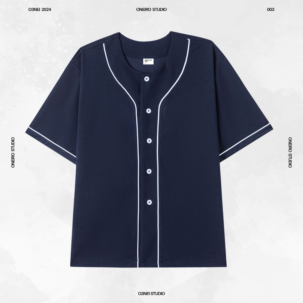 Áo khoác Sơ Mi Bóng Chày nam nữ Baseball local brand Oneiro Trơn
